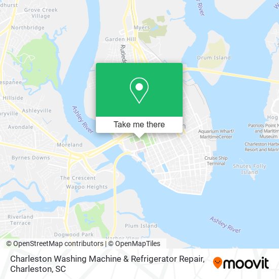 Mapa de Charleston Washing Machine & Refrigerator Repair