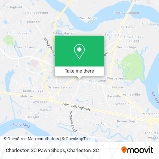 Charleston SC Pawn Shops map