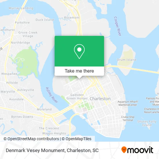 Denmark Vesey Monument map