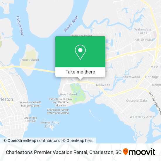 Mapa de Charleston's Premier Vacation Rental
