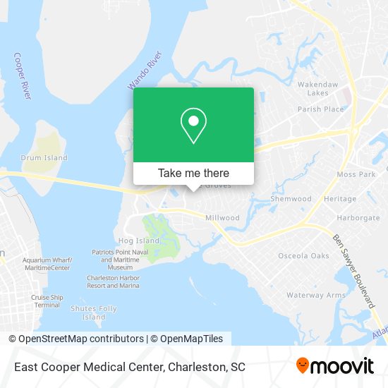 Mapa de East Cooper Medical Center