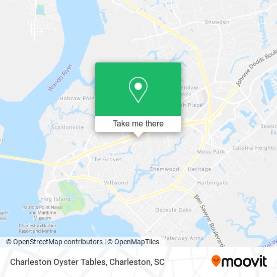 Mapa de Charleston Oyster Tables