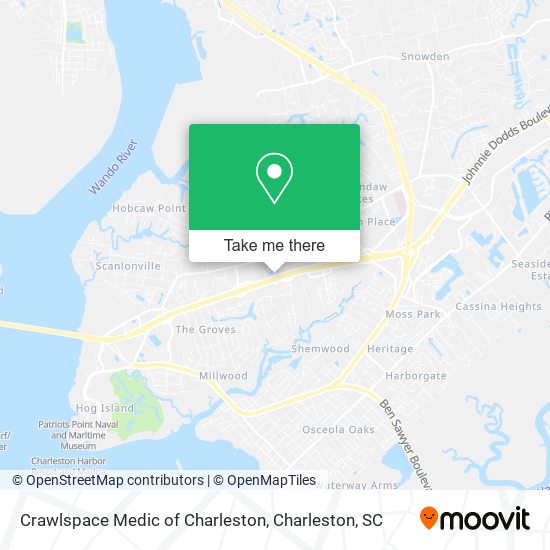 Mapa de Crawlspace Medic of Charleston