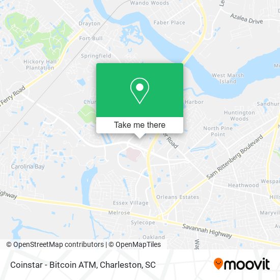 Mapa de Coinstar - Bitcoin ATM