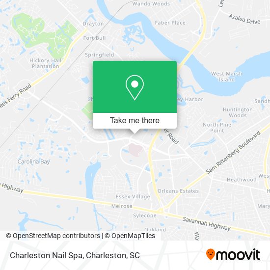 Mapa de Charleston Nail Spa