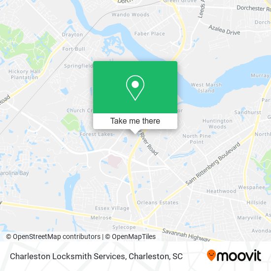 Mapa de Charleston Locksmith Services