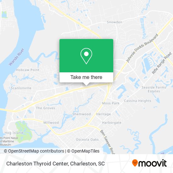 Mapa de Charleston Thyroid Center