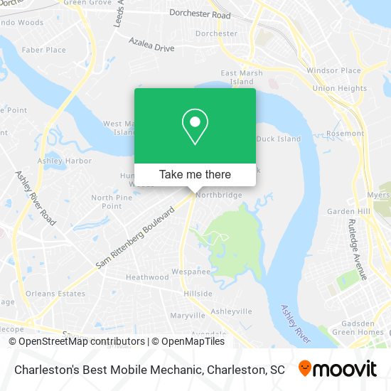 Charleston's Best Mobile Mechanic map