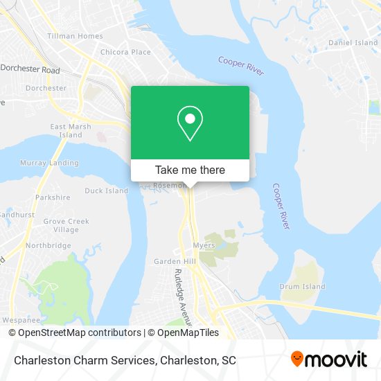 Mapa de Charleston Charm Services