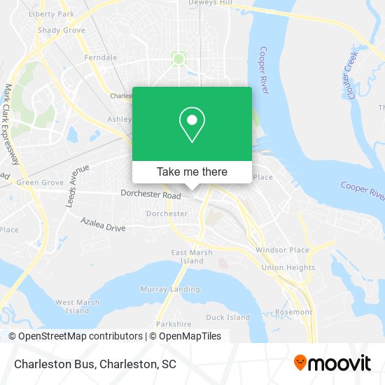 Mapa de Charleston Bus