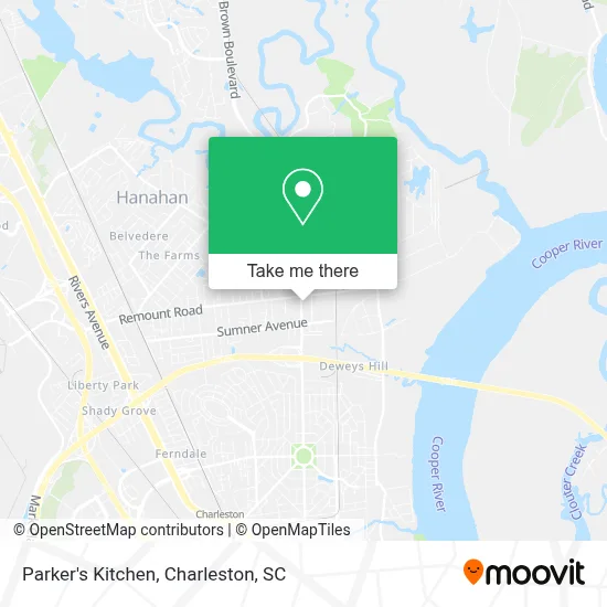 Parker's Kitchen map