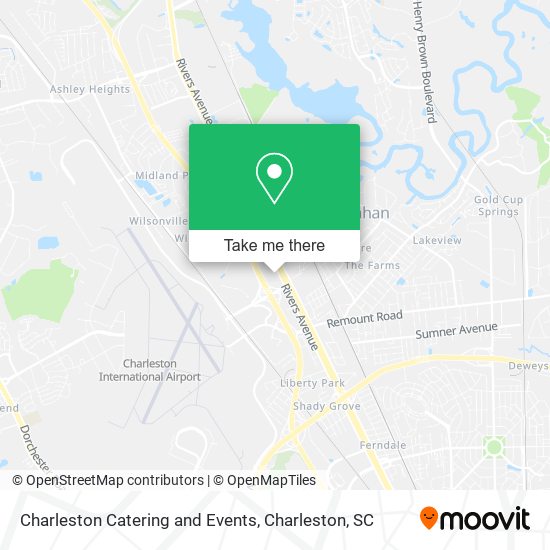 Mapa de Charleston Catering and Events