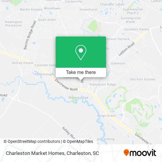 Mapa de Charleston Market Homes