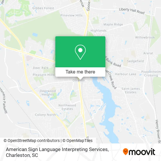 American Sign Language Interpreting Services map