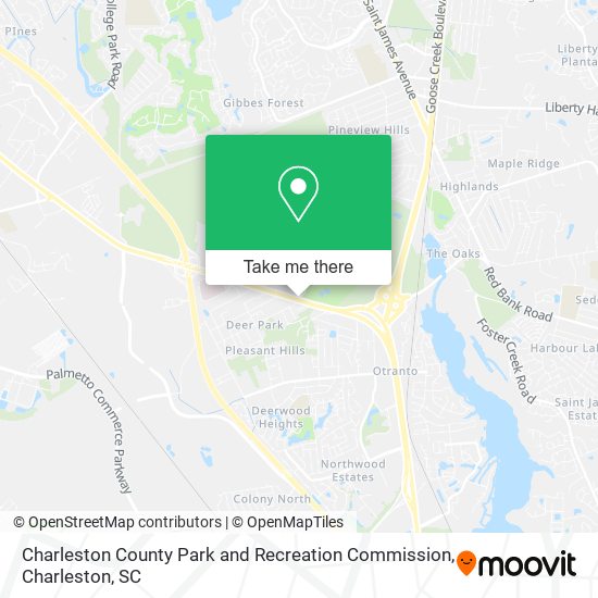 Mapa de Charleston County Park and Recreation Commission