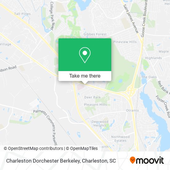 Mapa de Charleston Dorchester Berkeley