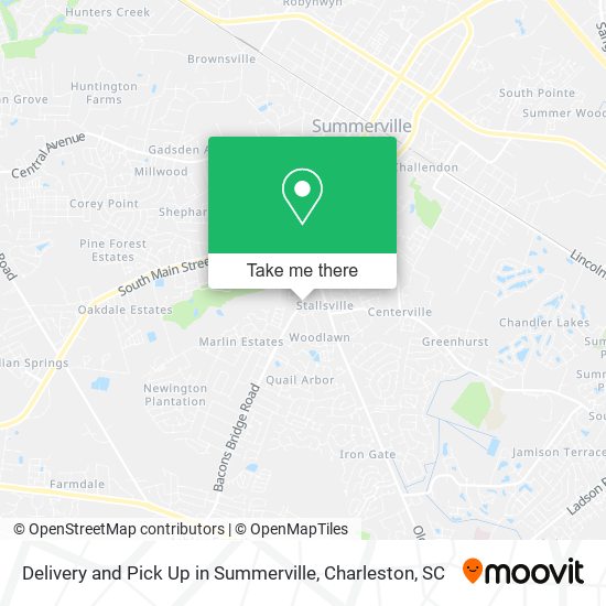 Mapa de Delivery and Pick Up in Summerville