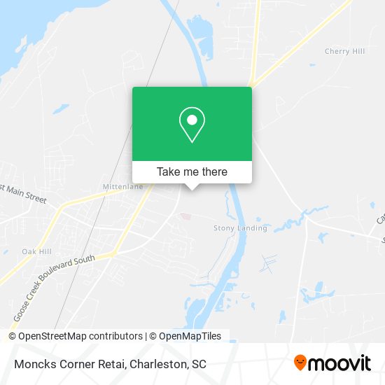 Moncks Corner Retai map