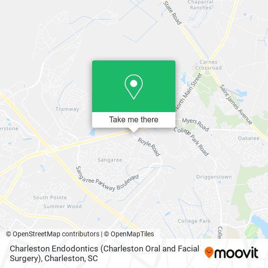 Mapa de Charleston Endodontics (Charleston Oral and Facial Surgery)