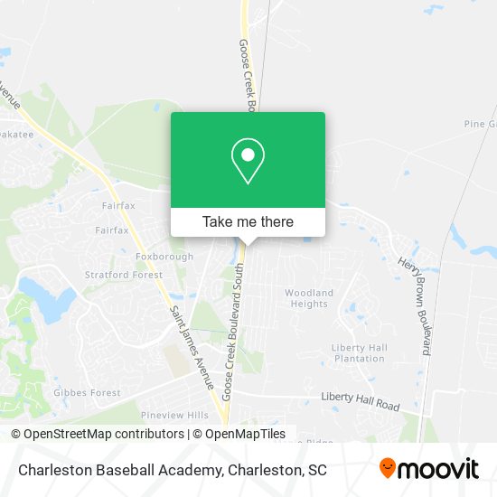 Mapa de Charleston Baseball Academy