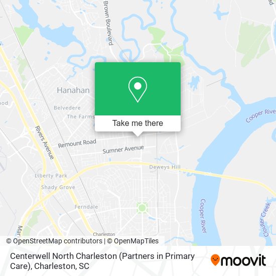 Mapa de Centerwell North Charleston (Partners in Primary Care)