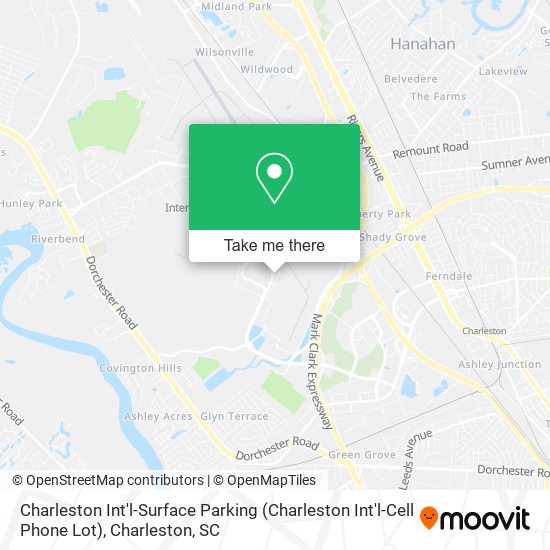 Mapa de Charleston Int'l-Surface Parking (Charleston Int'l-Cell Phone Lot)