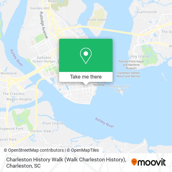 Mapa de Charleston History Walk