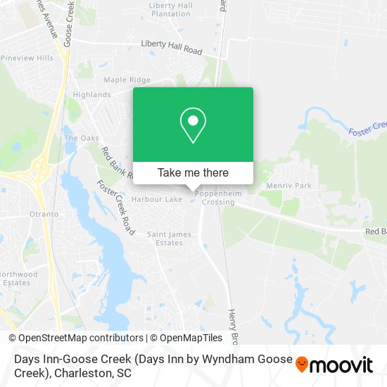 Mapa de Days Inn-Goose Creek (Days Inn by Wyndham Goose Creek)