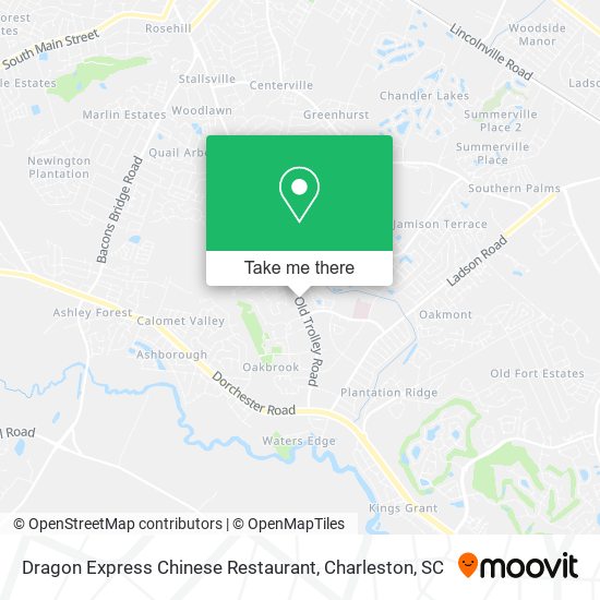 Mapa de Dragon Express Chinese Restaurant