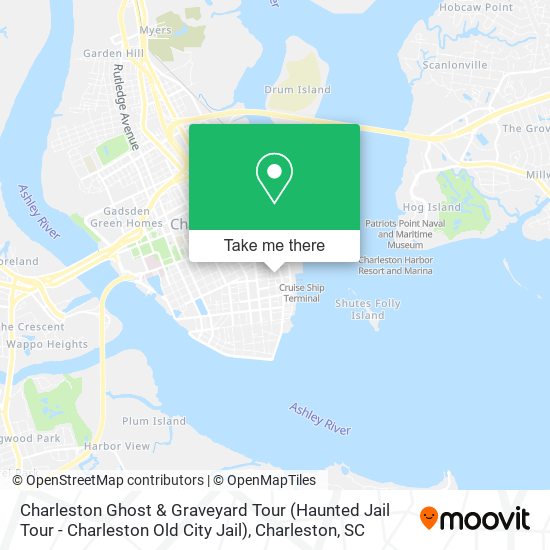 Mapa de Charleston Ghost & Graveyard Tour (Haunted Jail Tour - Charleston Old City Jail)