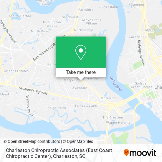 Mapa de Charleston Chiropractic Associates (East Coast Chiropractic Center)