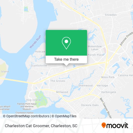 Mapa de Charleston Cat Groomer