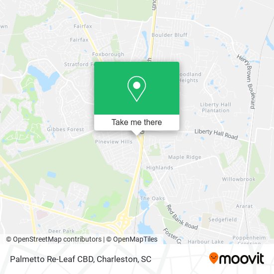 Palmetto Re-Leaf CBD map