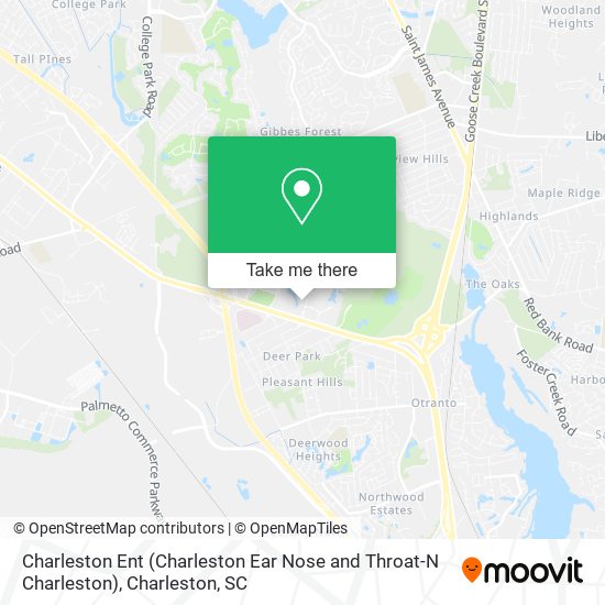 Mapa de Charleston Ent (Charleston Ear Nose and Throat-N Charleston)