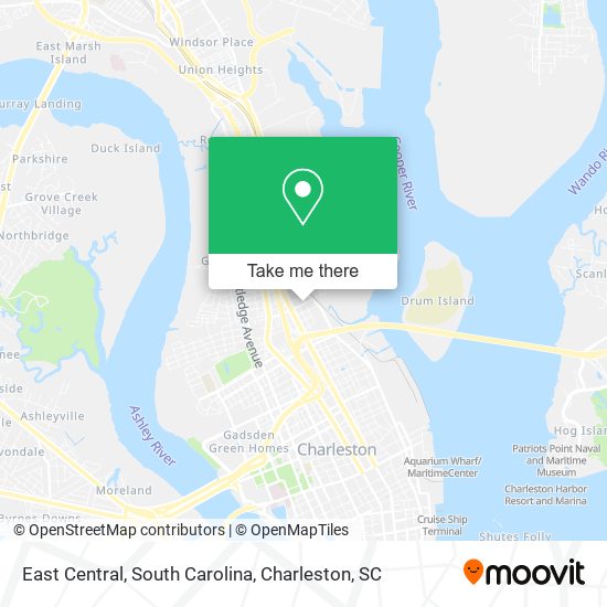 Mapa de East Central, South Carolina