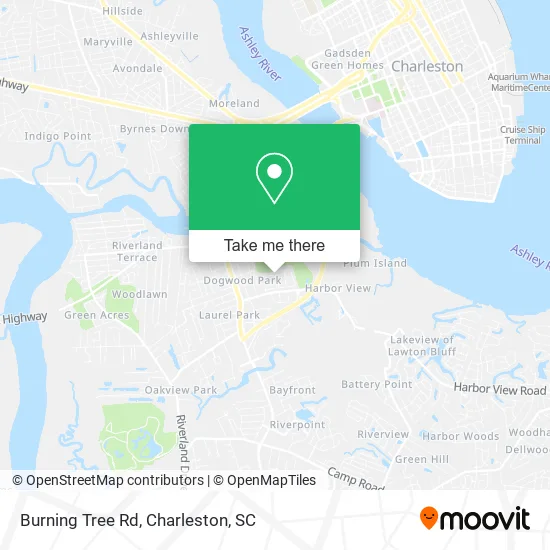 Burning Tree Rd map