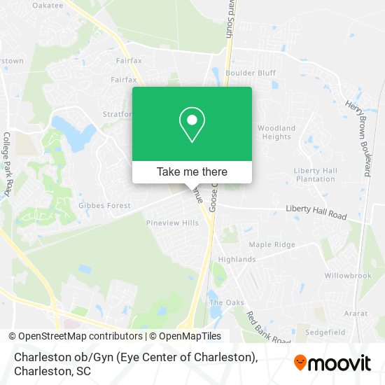 Mapa de Charleston ob / Gyn (Eye Center of Charleston)