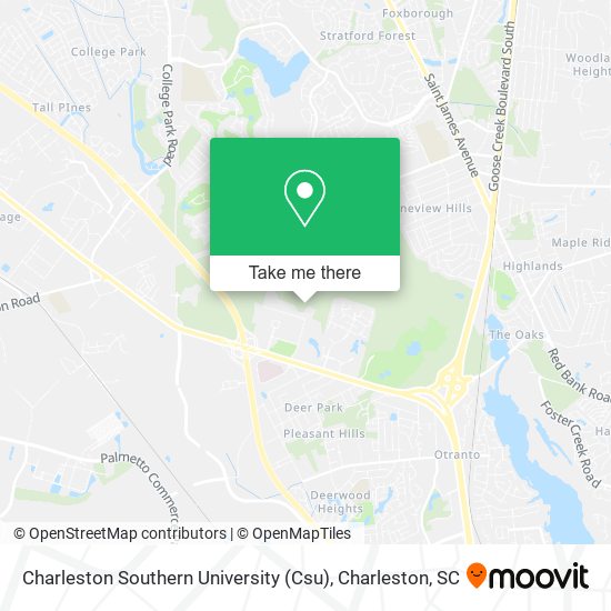 Mapa de Charleston Southern University (Csu)