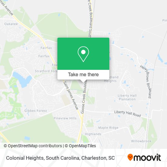 Mapa de Colonial Heights, South Carolina