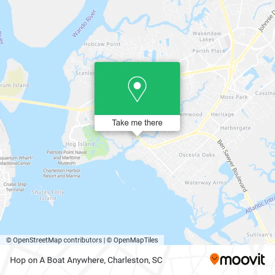 Mapa de Hop on A Boat Anywhere