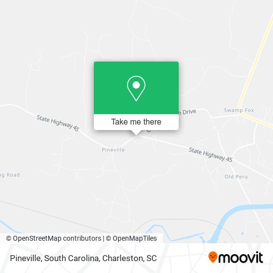 Pineville, South Carolina map