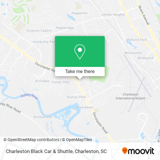 Mapa de Charleston Black Car & Shuttle