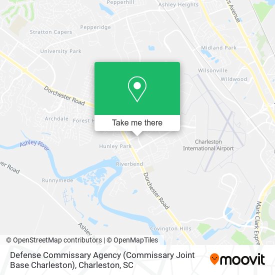 Mapa de Defense Commissary Agency (Commissary Joint Base Charleston)