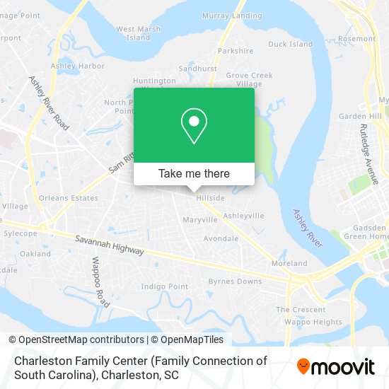 Mapa de Charleston Family Center (Family Connection of South Carolina)