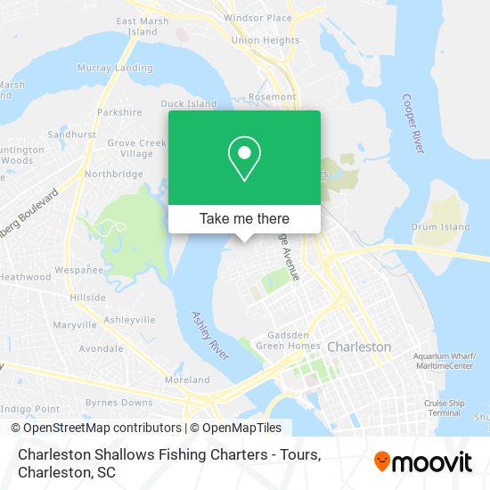 Mapa de Charleston Shallows Fishing Charters - Tours