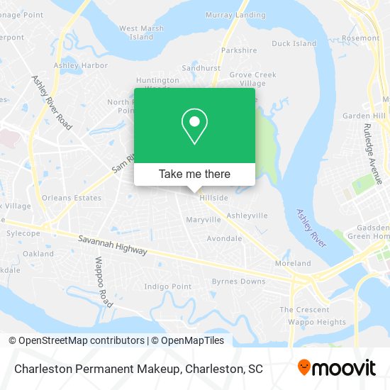 Mapa de Charleston Permanent Makeup