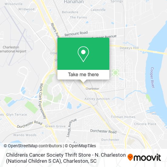 Mapa de Children's Cancer Society Thrift Store - N. Charleston (National Children S CA)