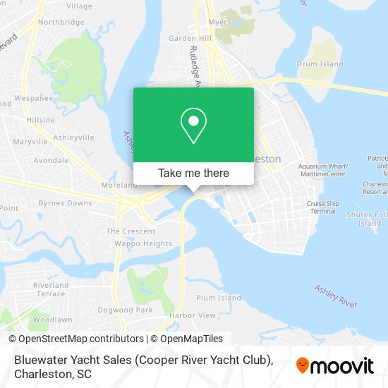 Mapa de Bluewater Yacht Sales (Cooper River Yacht Club)