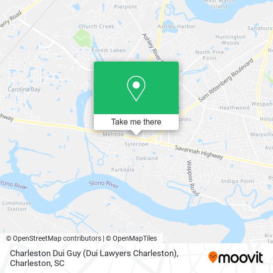 Mapa de Charleston Dui Guy (Dui Lawyers Charleston)