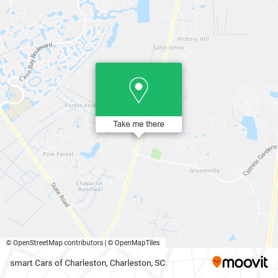 smart Cars of Charleston map